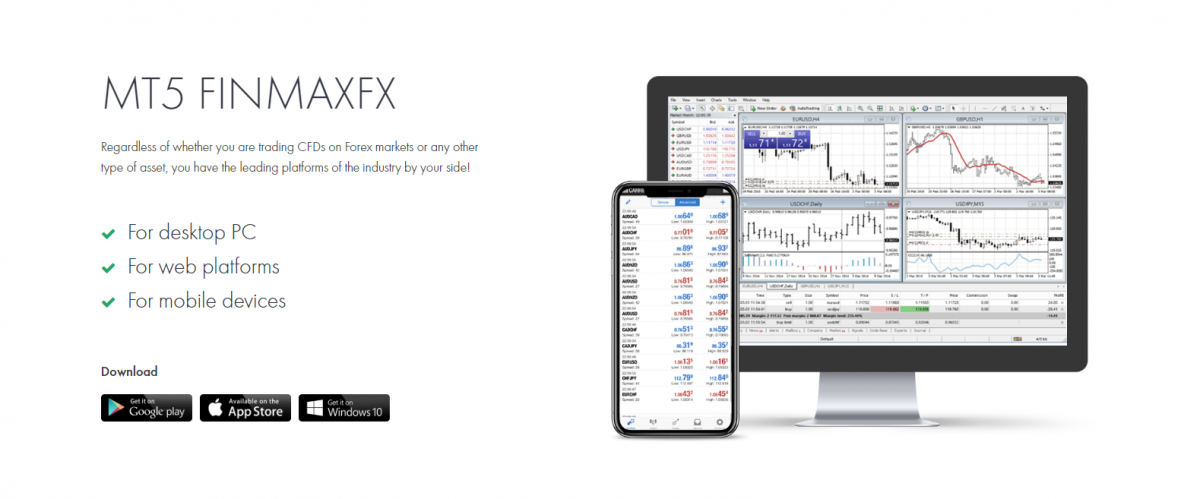 Mobile trading, Finmax financial platform
